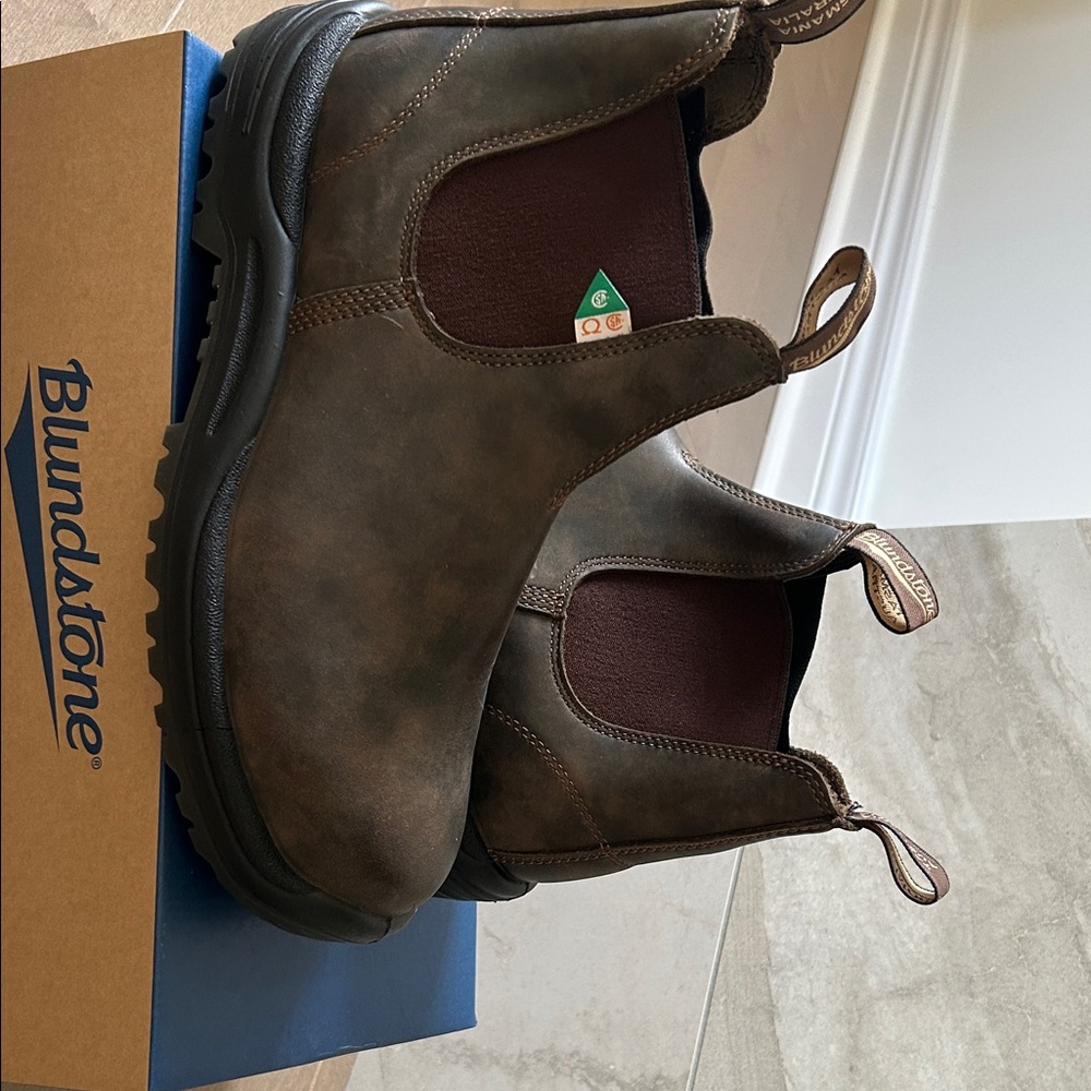 Blundstone Rustic Brown Leather Boots work and safety 180